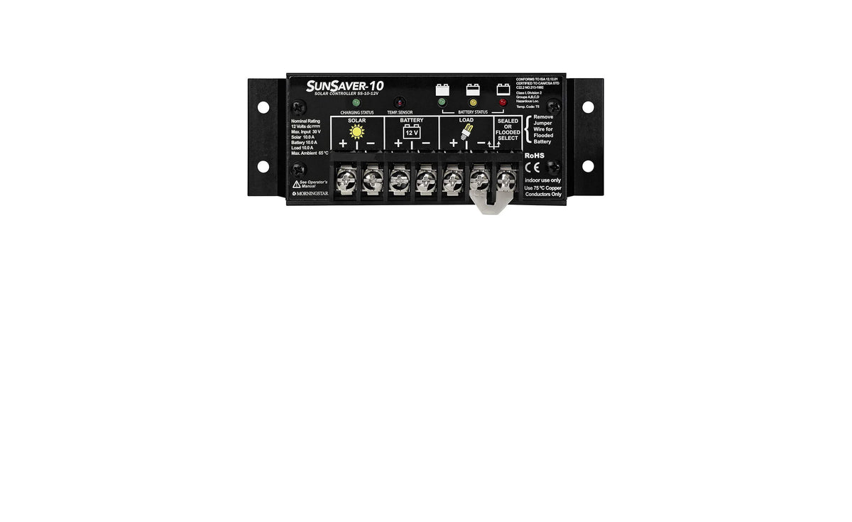 Morningstar SunSaver SS-10-12V PWM Solar Charge Controller (10A / 12V)