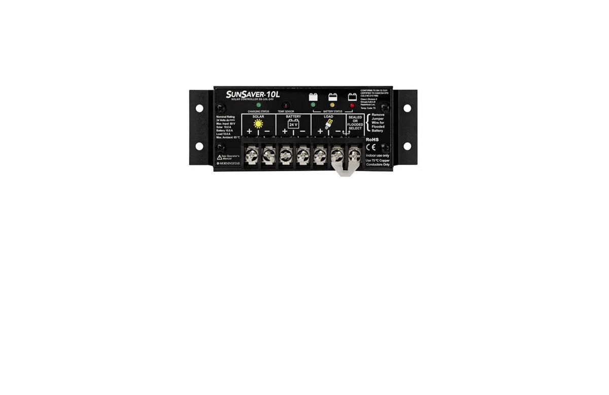 Morningstar SunSaver SS-10L-24V PWM Solar Charge Controller with LVD (10A / 24V)
