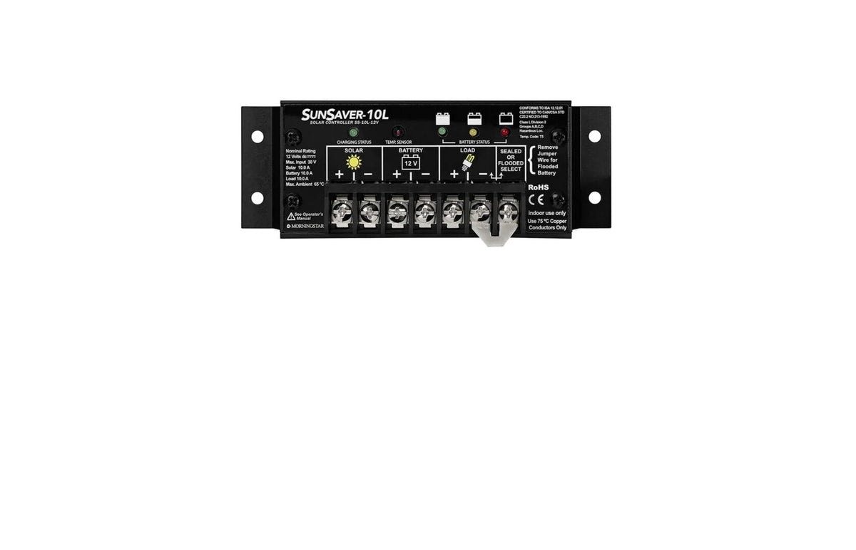 Morningstar SunSaver SS-10L-12V PWM Solar Charge Controller with LVD (10A / 12V)