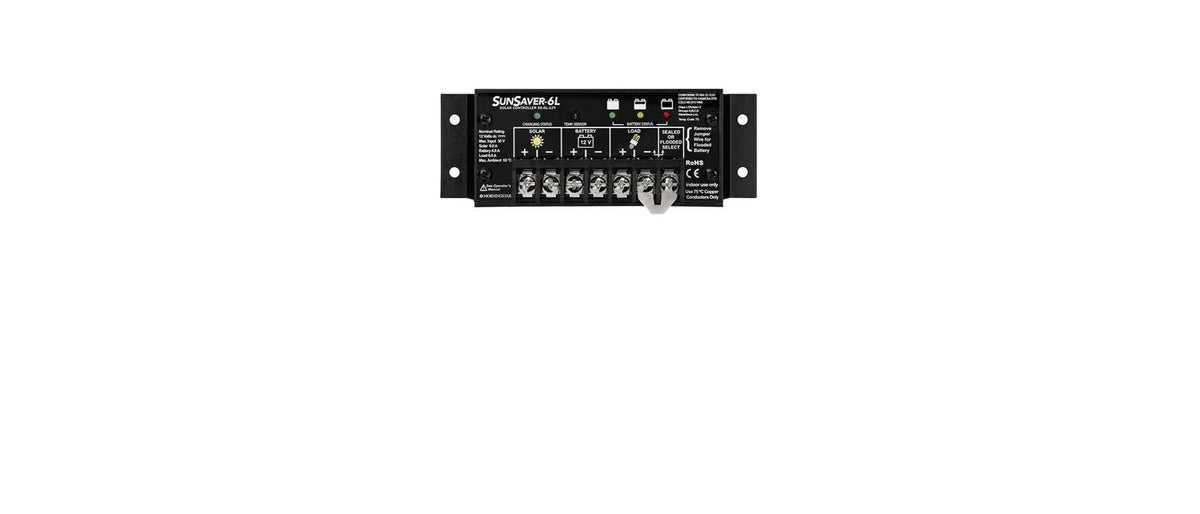 Morningstar SunSaver SS-6L-12V PWM Solar Charge Controller with LVD (6A / 12V)