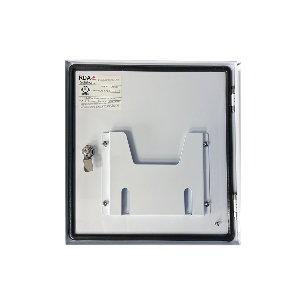 Vizor 16" x 16" x 8" Steel Control Panel Enclosure - White, UL Listed Type 4X (CP-161608-UL-White)