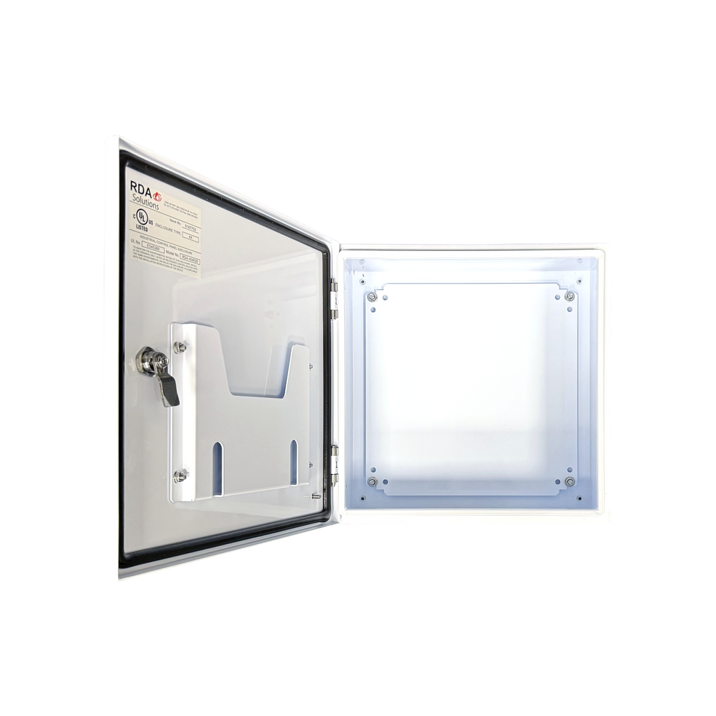 Vizor 16" x 16" x 8" Steel Control Panel Enclosure - White, UL Listed Type 4X (CP-161608-UL-White)