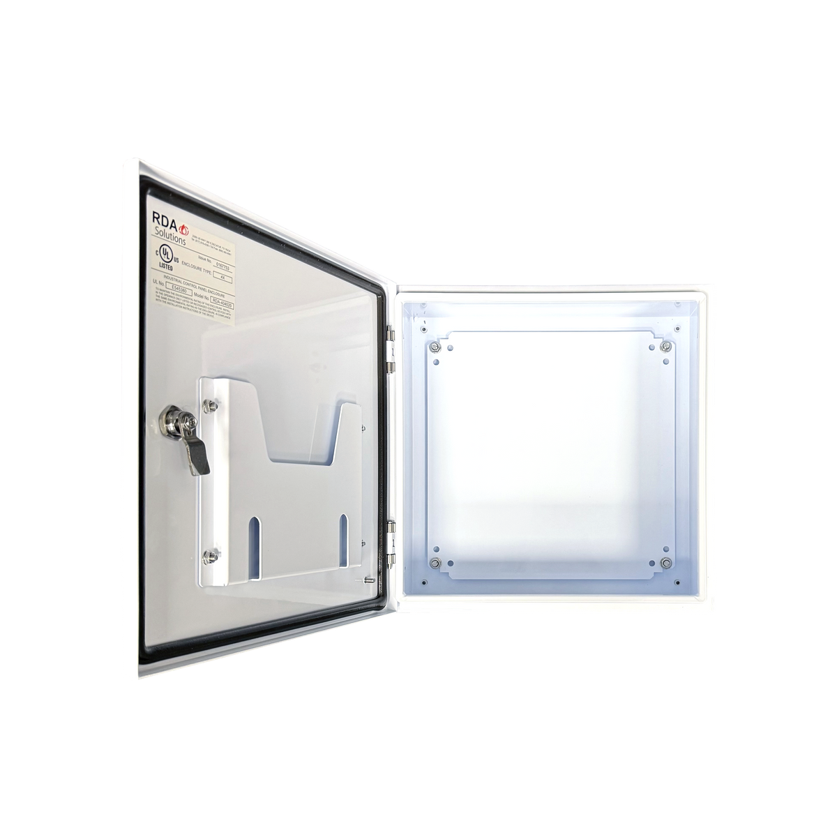 Vizor 16" x 16" x 8" Steel Control Panel Enclosure - White, UL Listed Type 4X (CP-161608-UL-White)