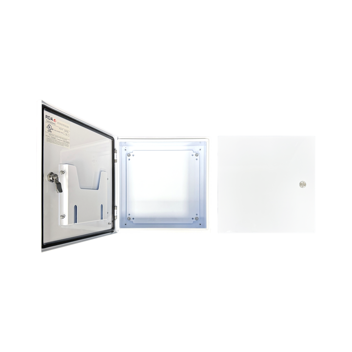 Vizor 16" x 16" x 8" Steel Control Panel Enclosure - White, UL Listed Type 4X (CP-161608-UL-White)