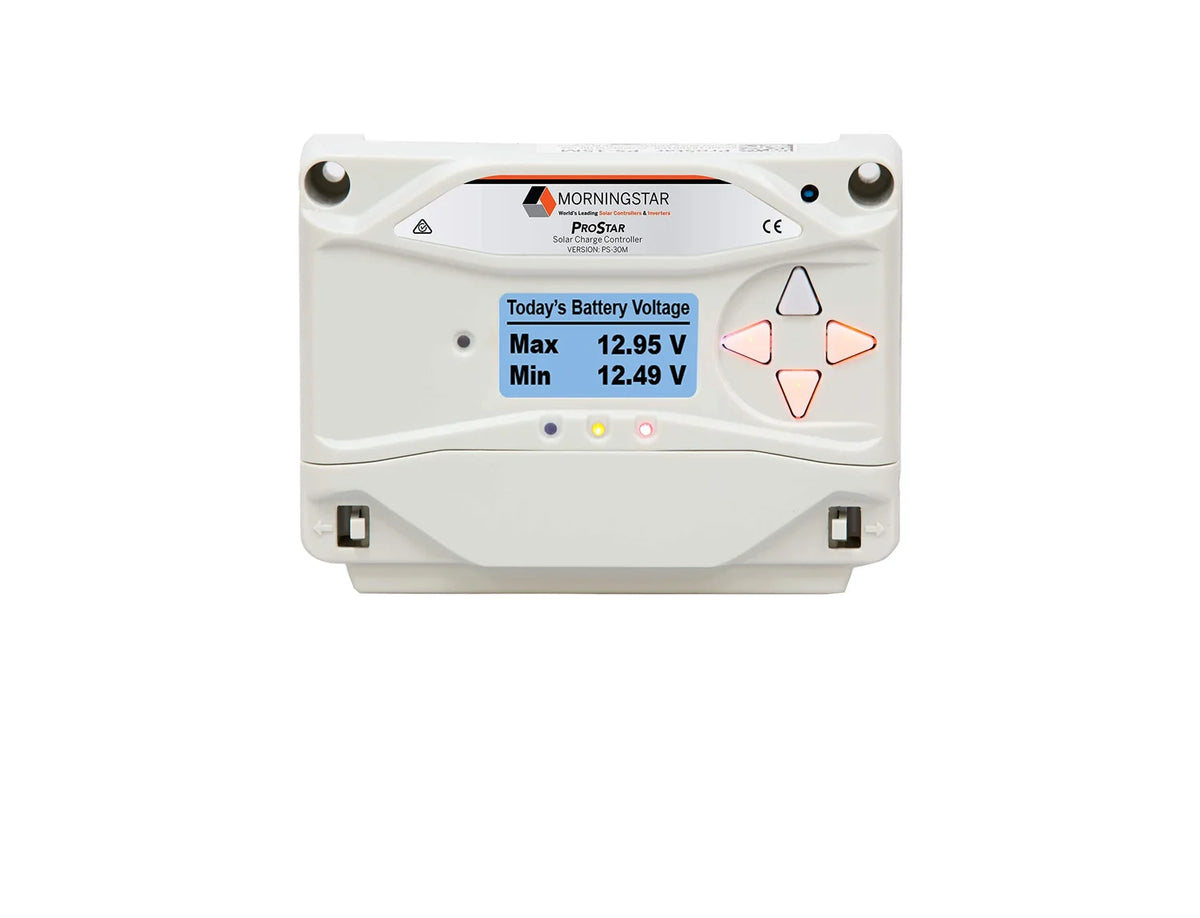 Morningstar ProStar PS-30M PWM Solar Charge Controller with Digital Meter (30A / 12-24V)
